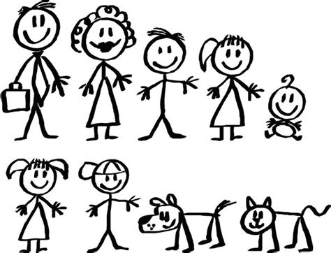 Family Clipart 5 People Stick People - Gallery - Clip Art Library ...