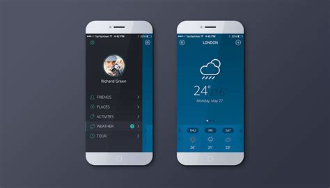 Weather app mockup – Armada