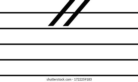 Vector Illustration Black Music Symbol Caesura Stock Vector (Royalty ...