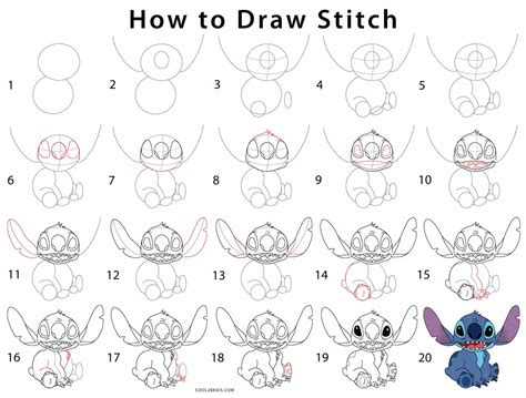 How to Draw Stitch (Step by Step Pictures) | Cool2bKids