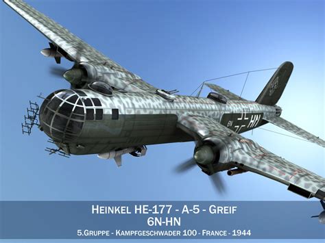 Heinkel He-177 - Greif - 6NHN 3D model force | CGTrader