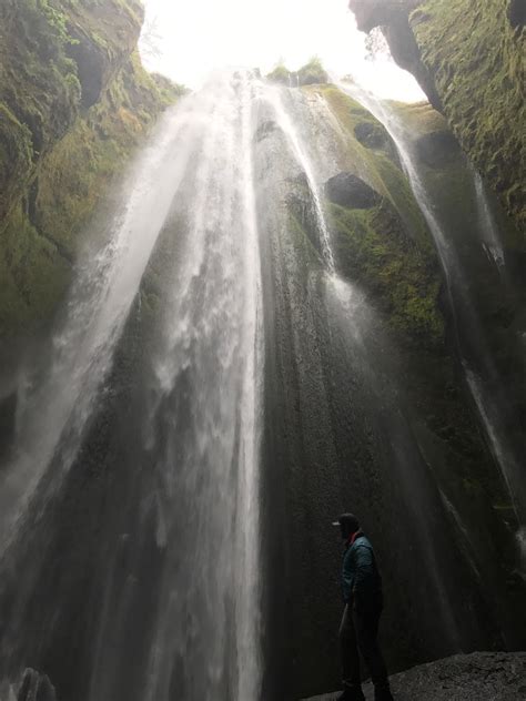 Gljúfrabúi in Iceland. A hidden cave waterfall only a few hundred ...