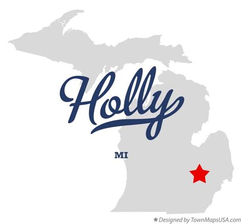 Map of Holly, MI, Michigan