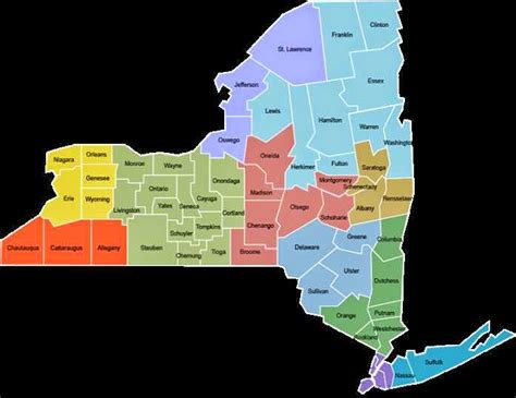 Map of New York Counties