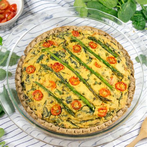 Vegan Quiche with Garden Vegetables | Chickpea Tofu Quiche Recipe