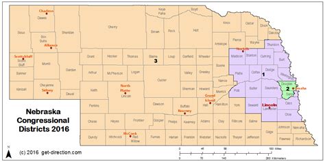 Map of Nebraska Congressional Districts 2016