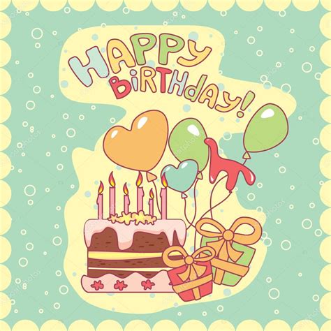 Happy birthday card — Stock Vector © SelenaMay #2824139