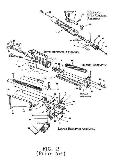 AR-15 Upper Receiver Exploded View Diagram Smith Tools, M4 Carbine ...