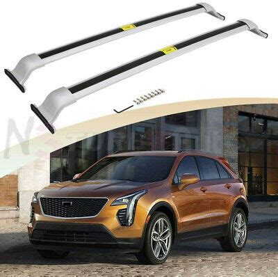 2Pcs Fits for Cadillac XT4 2019 2020 Aluminum Roof Rail Rack Cross Bar ...