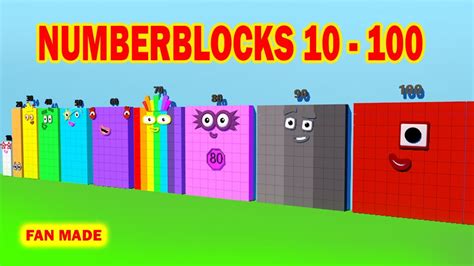 New Numberblocks 100 20 30 40 50 60 70 80 90 10