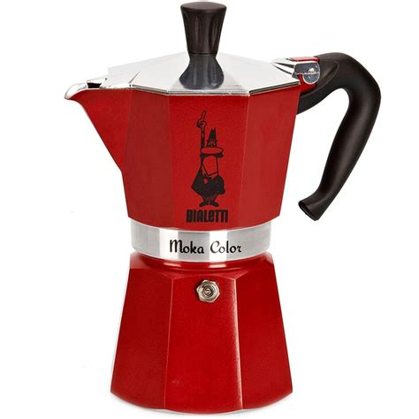 Bialetti Moka Express Color Stovetop Coffeemaker in Red 6 Cup - Whole ...