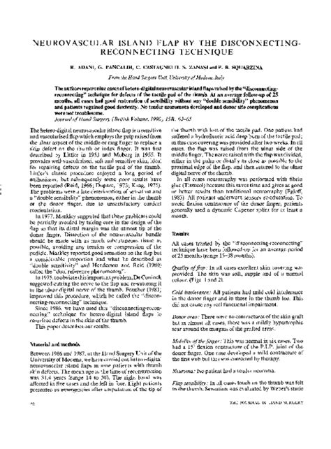 (PDF) Neurovascular island flap by the disconnecting-reconnecting ...