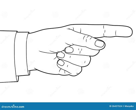 Hand Sign With Pointing Finger Vector Illustration | CartoonDealer.com ...