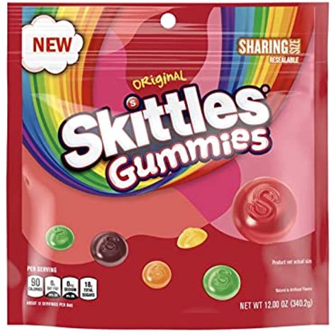 (1) 12 Oz Bag Skittles Original Gummies Sharing Size (Grape, Lemon ...