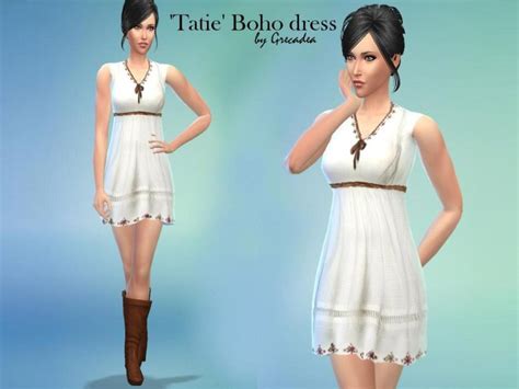 Tattie Boho dress - The Sims 4 Catalog