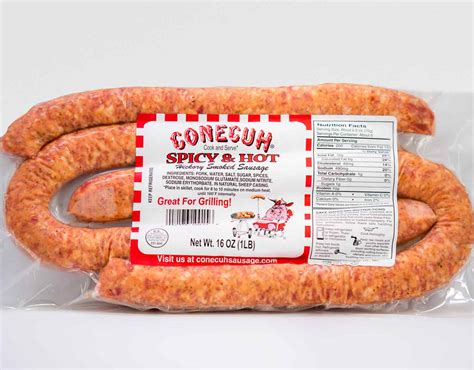 Spicy & Hot Hickory Sausage - Conecuh Sausage