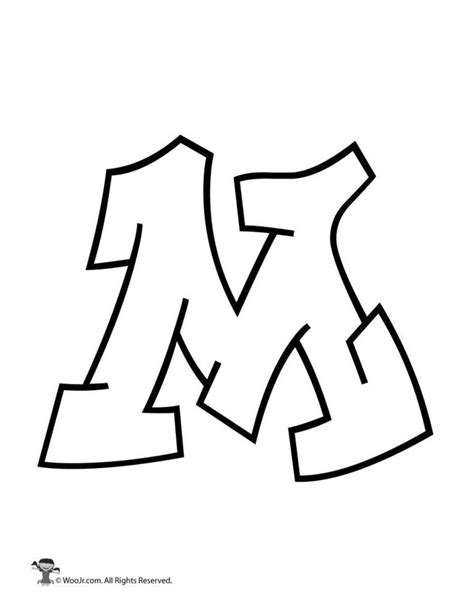 Graffiti Capital Letter M | Woo! Jr. Kids Activities : Children's ...