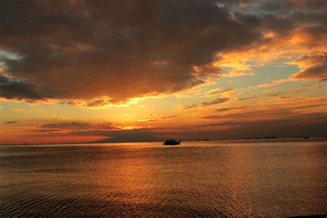 Sunset In Manila Bay 3 Free Stock Photo - Public Domain Pictures