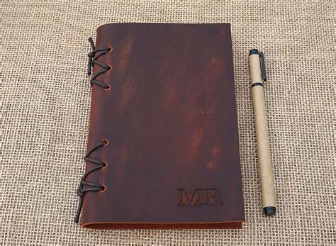 Personalized Leather Journal Custom Leather Journal Lined Paper Leather ...