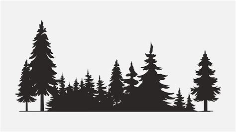 Clipart Evergreen Tree Silhouette