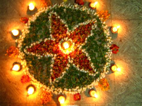 Enjoy Diwali: Flower Rangoli Design