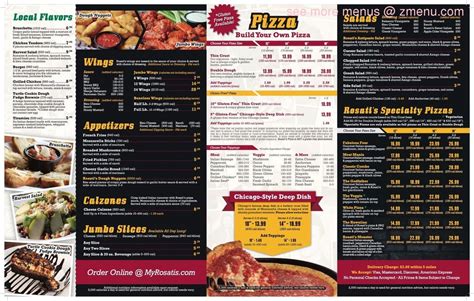 Online Menu of Rosatis Pizza Restaurant, Schererville, Indiana, 46375 ...