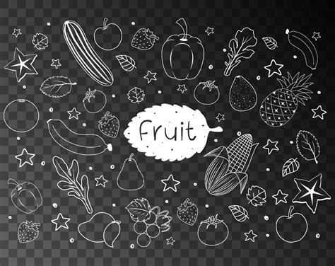 Hand drawn doodle of fruits 7012628 Vector Art at Vecteezy