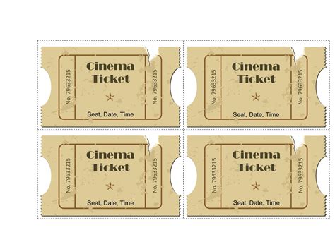 Movie Ticket Template For Word | Hot Sex Picture