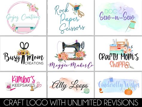 Crafting Logo Design Custom Branding Craft Business Logo | Etsy