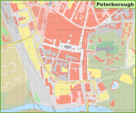 Peterborough city center map