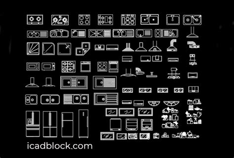 Kitchen CAD Blocks in DWG , complete collection - iCADBLOCK