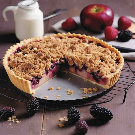 Mary Berry Crumble Tart (Blackberry and Apple Filling)