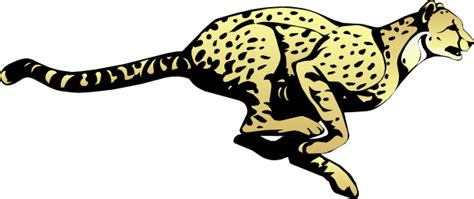 Running Cheetah Clip Art at Clker.com - vector clip art online, royalty ...