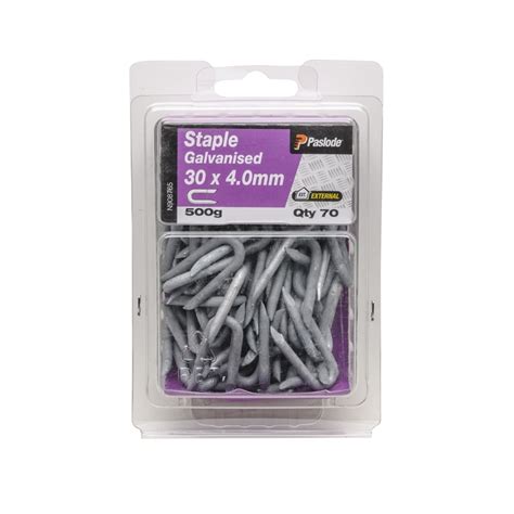 Paslode 30 x 4mm 500g Galvanised Staple Nails - 70 Pack | Bunnings ...