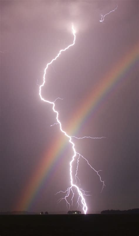 forces of nature.. lightening and rainbow.. | Iphone backgrounds nature ...