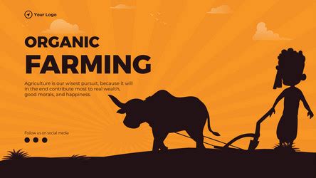 Agriculture and farming landscape banner design Vector Image