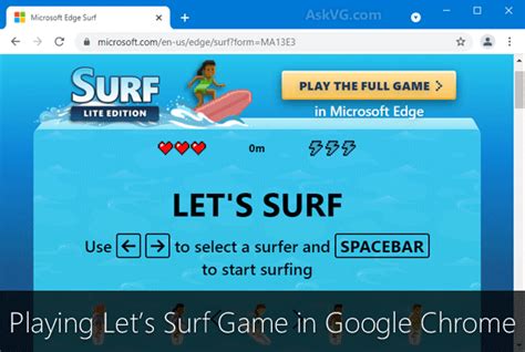 [Tip] Play Microsoft Edge “Let’s Surf” Game Online in Any Web Browser ...