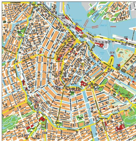 Map Of Amsterdam Tourist Attractions, Sightseeing & Tourist Tour ...