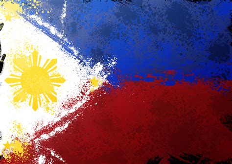 Philippine Flag Splatter by schizophrenique on DeviantArt