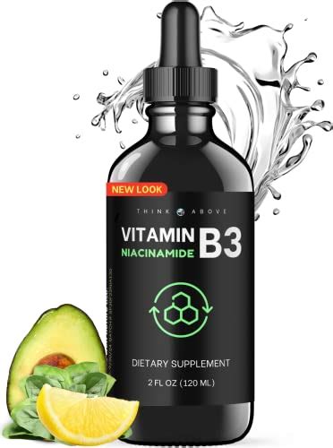 Liquid Vitamin B3 (as Niacinamide) Supplement - Non Flush Form of ...