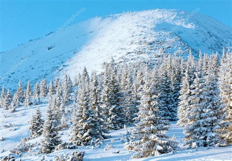 Sunrise winter mountain landscape — Stock Photo © wildman #32035913