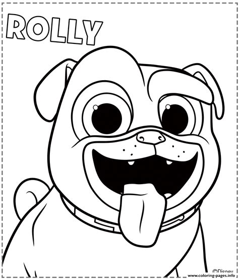 Puppy Dog Pals Rolly Coloring page Printable