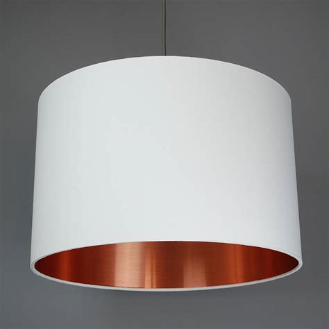 brushed copper lined lamp shade choice of colours by quirk ...