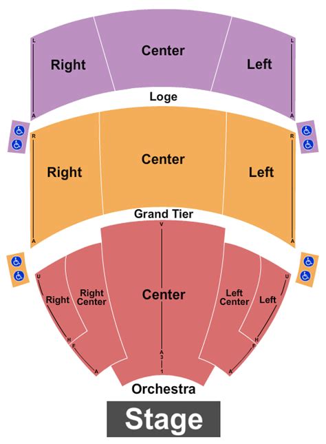 Seating Chart | Steven Tanger Center | Greensboro, North Carolina