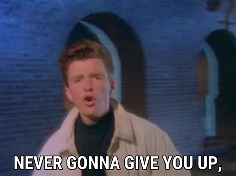 Never Gonna Give You Up lyrics Rick Astley song in images