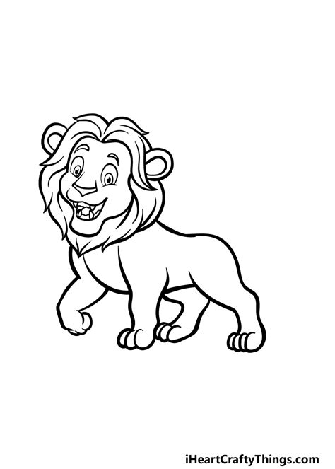 How To Draw A Lion Cartoon - Crazyscreen21