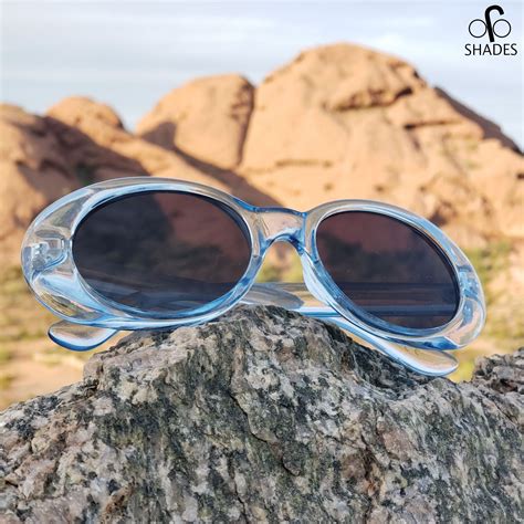 Transparent Blue Clout Goggles - Kurt Cobain Sunglasses | Clout goggles ...