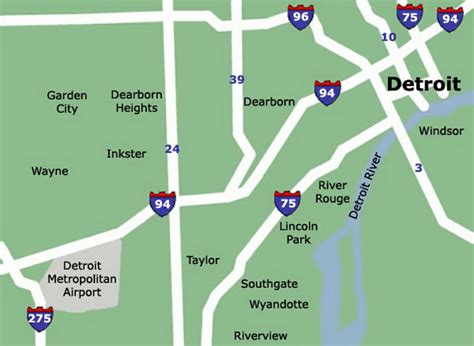 Detroit Airport Map