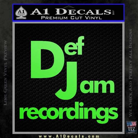 Def Jam Recordings Logo RDZ Decal Sticker » A1 Decals