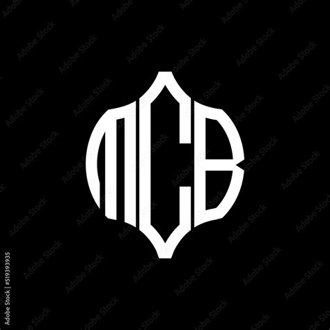 MCB letter logo. MCB best black background vector image. MCB Monogram ...